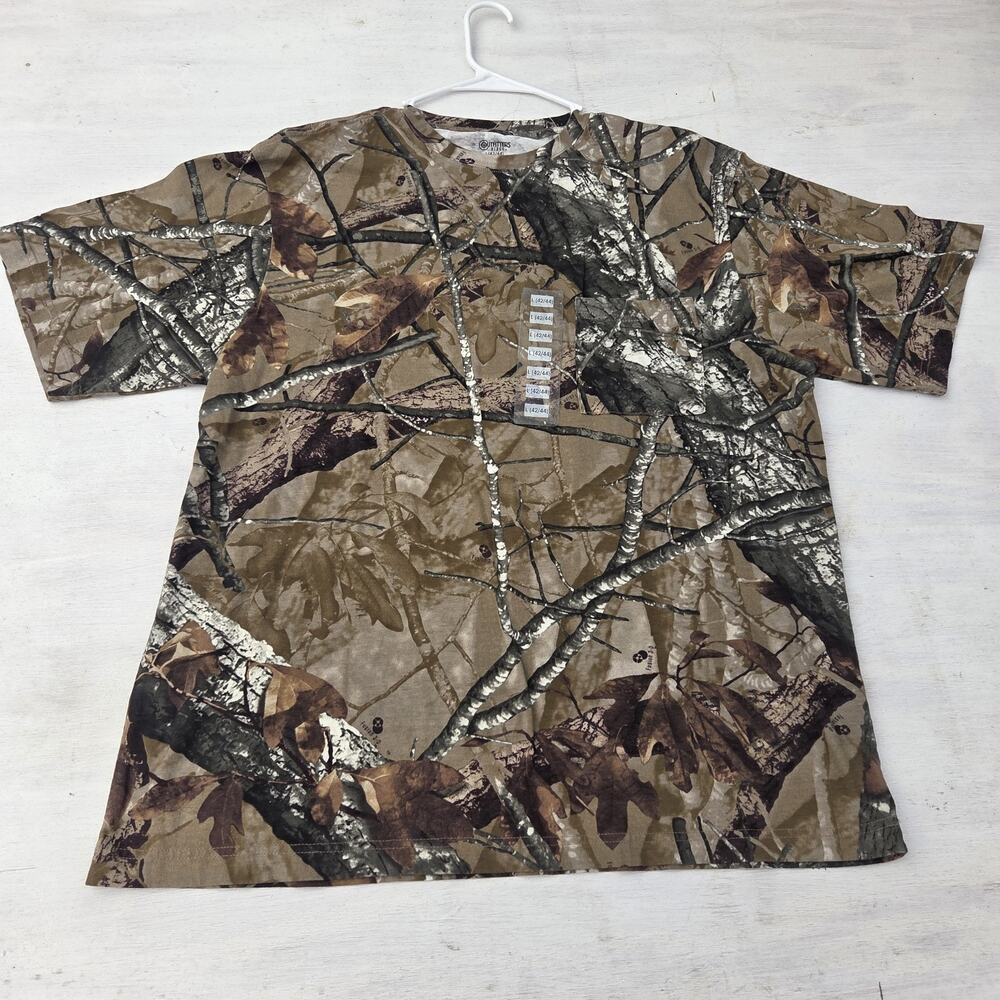 Outfitters Ridge Mens L Fusion 3D Camo Short Sleeve Pocket T-shirt Hunting